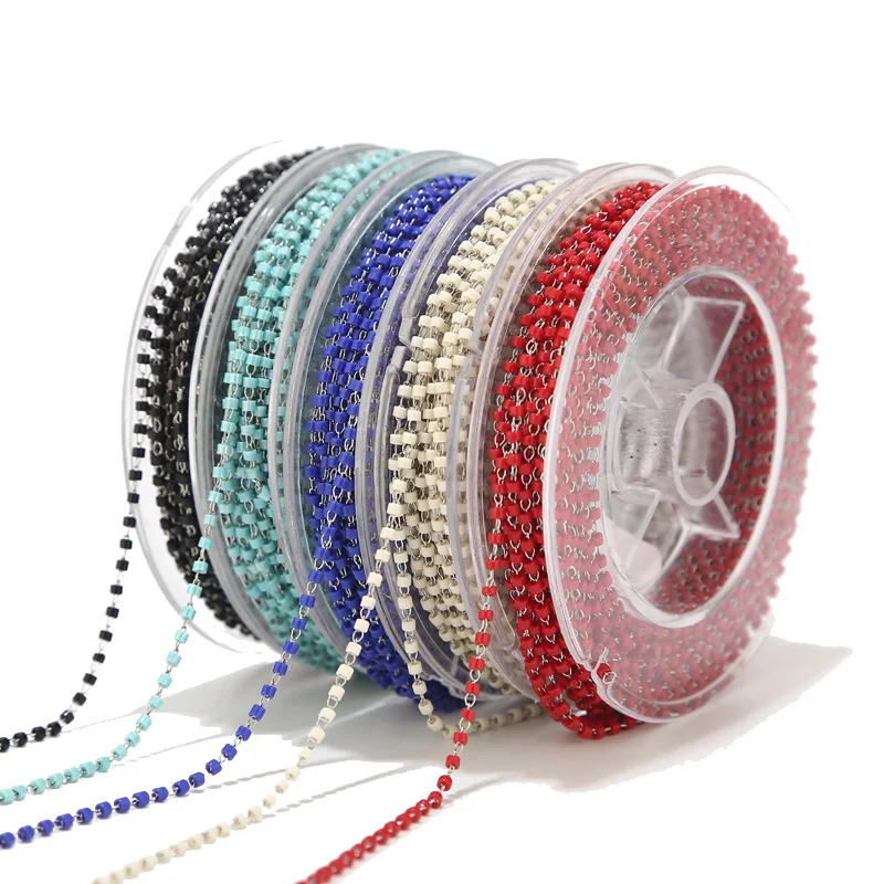 Цепочка из нержавеющей стали для изготовления ожерелья ножных браслетов 8 метров