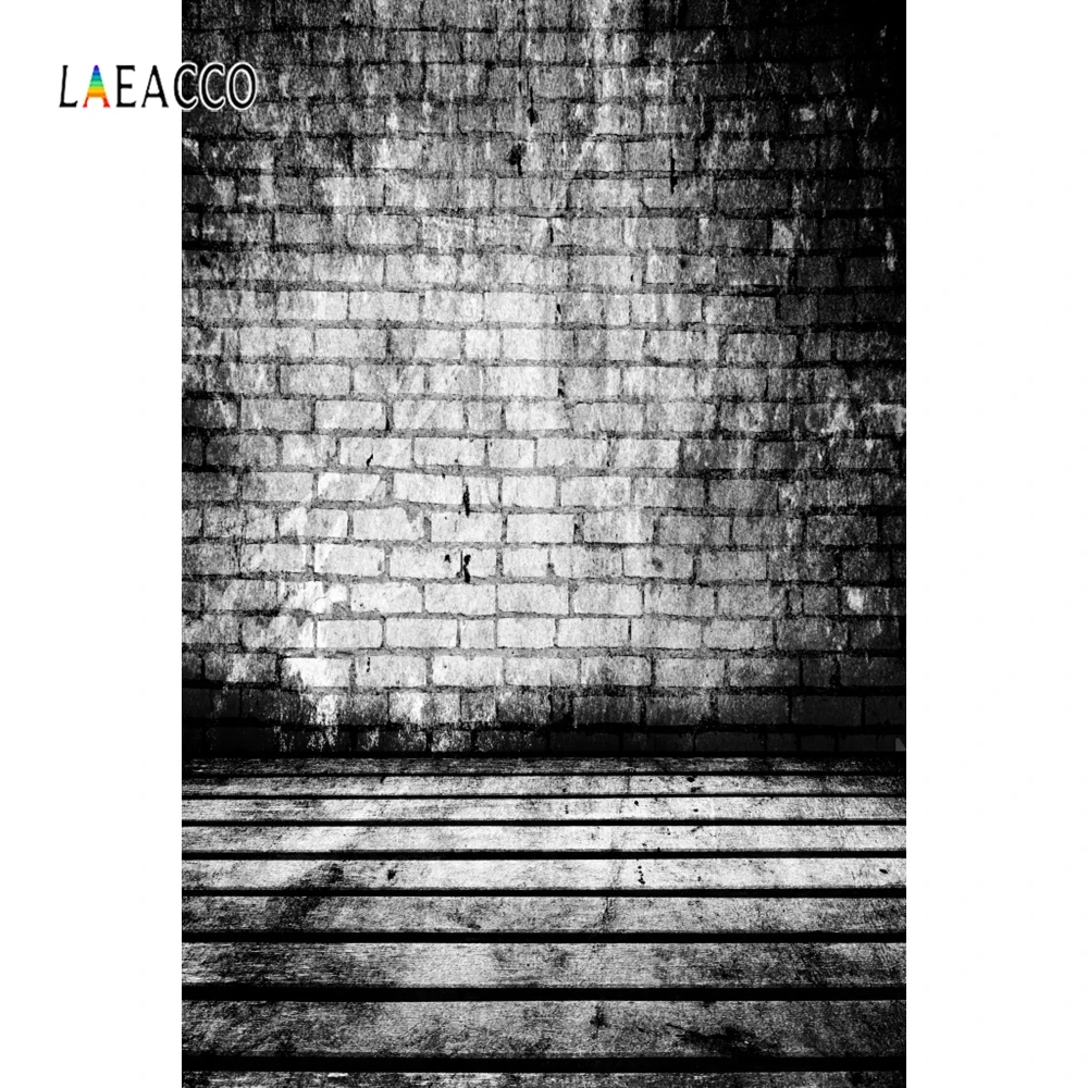 Laeacco выцветающий Черный винтажный Старый кирпичный фотографический фон для
