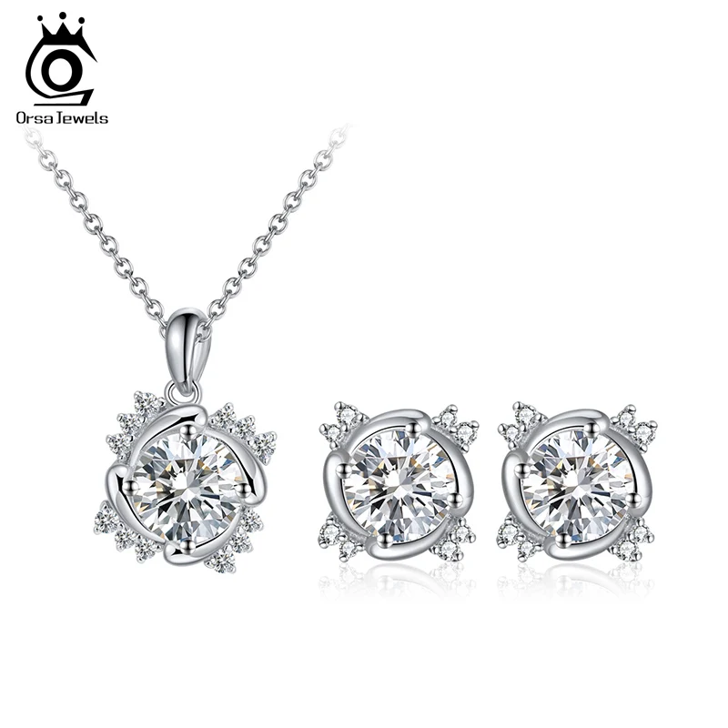 ORSA JEWELS обувь очаровательного дизайна 100% 925 серебро роскошь большое циркониевое