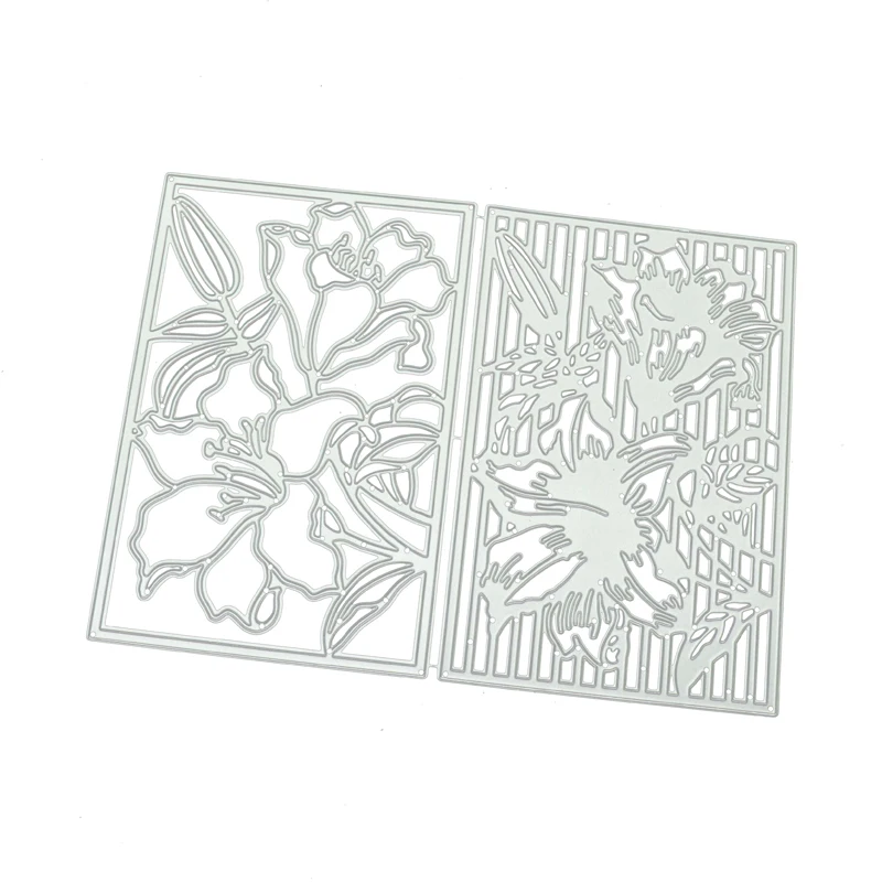 

Lily Flowers Hollow Background Metal Cutting Dies for Scrapbooking Craft Stencil Make Album Model Mould Mold Decoration Template