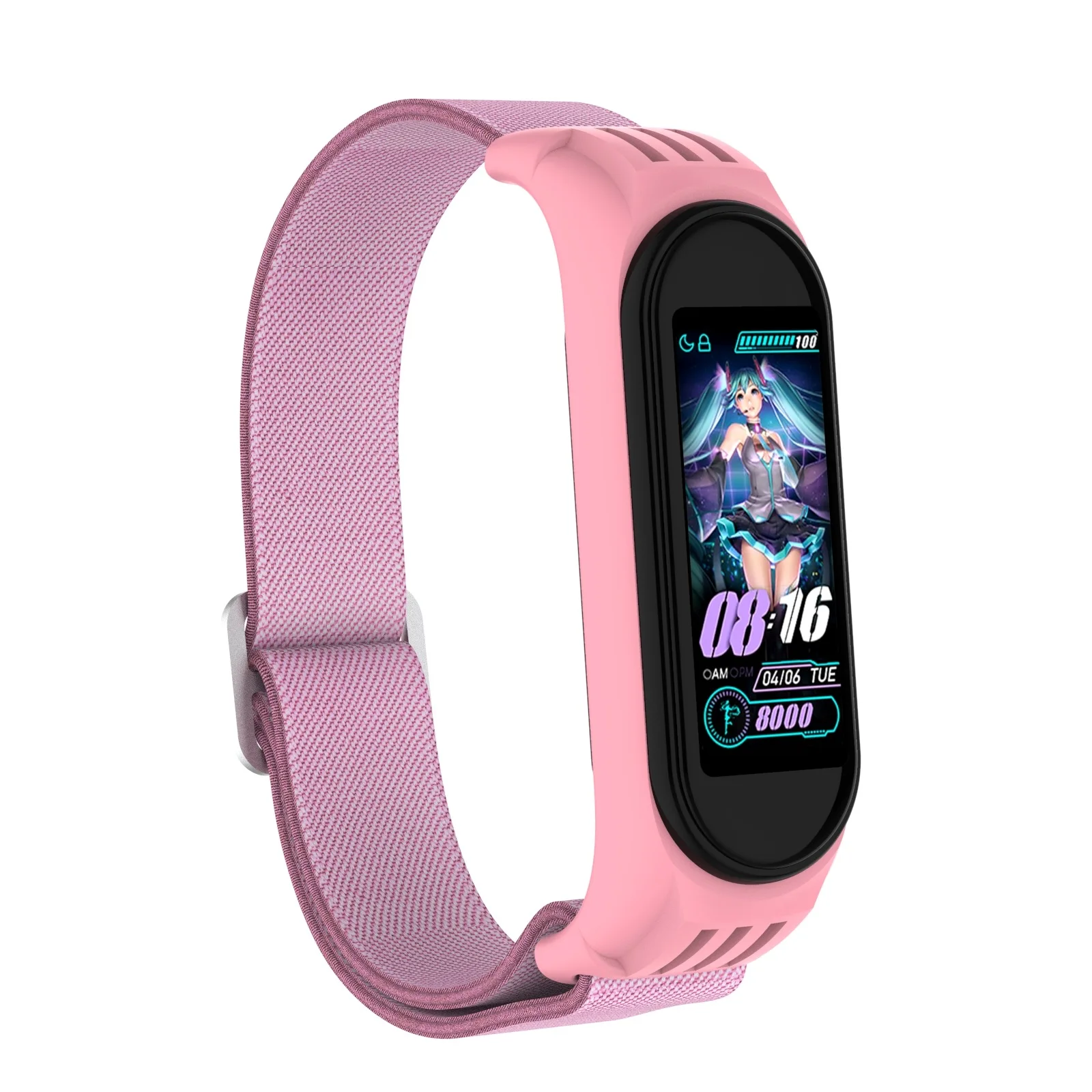 

For Xiaomi MIband 6 5 Bracelet Nylon Watch Strap + Soft TPU Frame Adjustable Wrist Band For Xiaomi Miband Smartwatch Mi Band 6