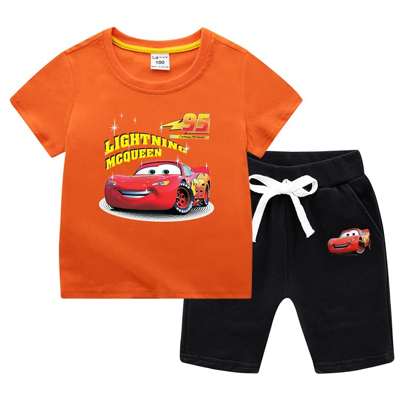 

Summer Little Children Clothing Set Lightning Mcqueen Printed Shirt&shorts Fashion Teenagers Boys Outfits Baby Girls Tracksuits