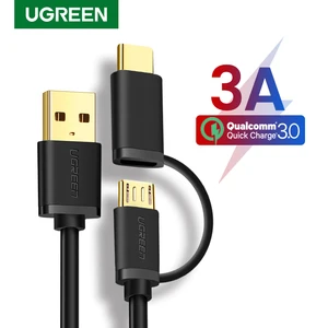 USB кабель UGREEN для смартфонов и планшетов с разъемами Micro-USB, Type-C, длина 0.25-2м