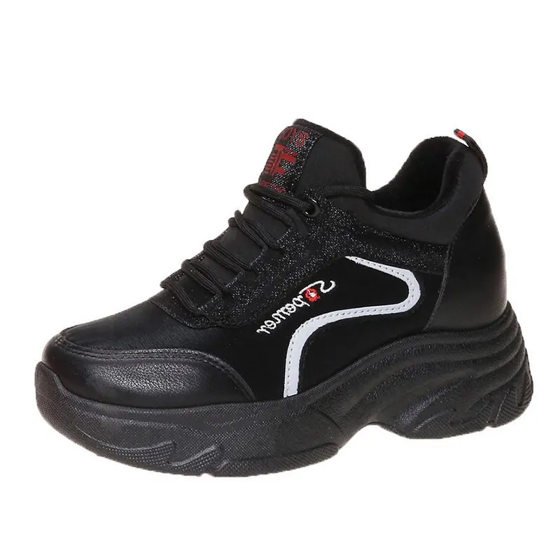 

Winter Boots Women 2020 New Ankle Fashion High Top Women Shoes Lace-up Platform Boots Woman Wedges Ladies Boot