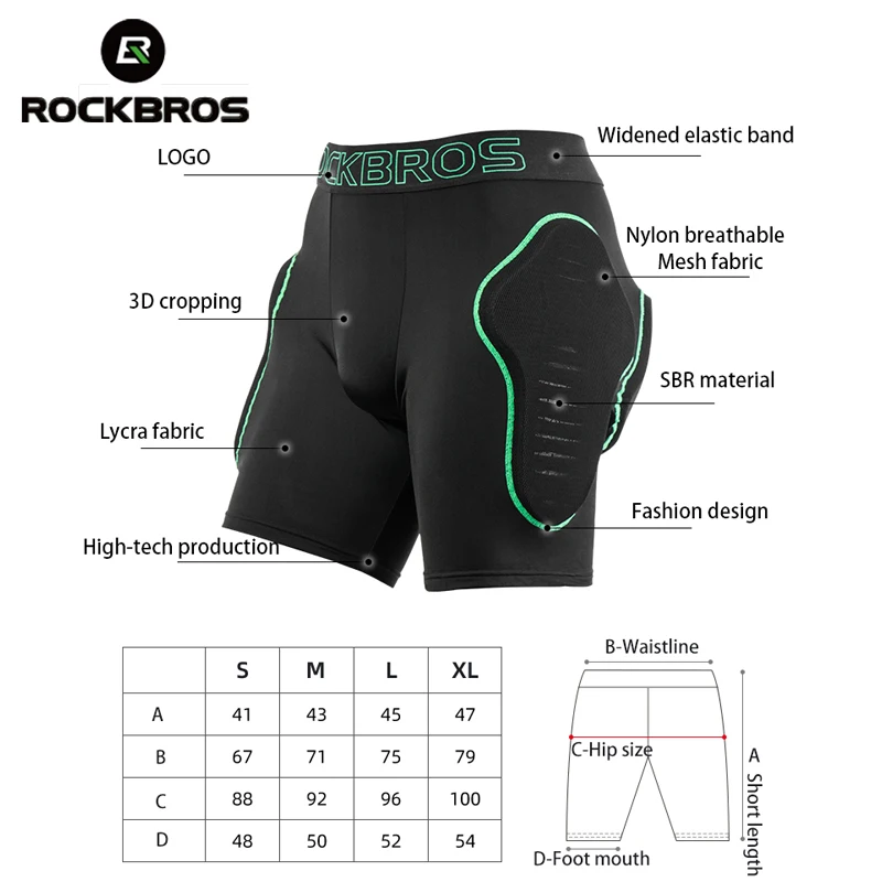 Шорты ROCKBROS с подкладкой для сноуборда дышащие впитывающие влагу мягкие занятий