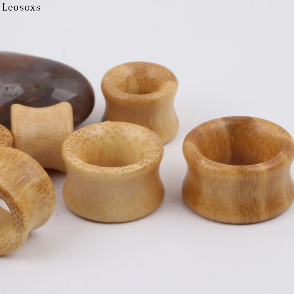 

Leosoxs 1 piece Hot Selling Bamboo Wood Ear Expanding Hollow Ear Expander Piercing Jewelry EAR TUNNEL