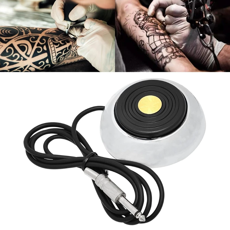 

Pro Metal Round Foot Pedal Switch with Cord for Tattoo Machine Power Supply C1FF