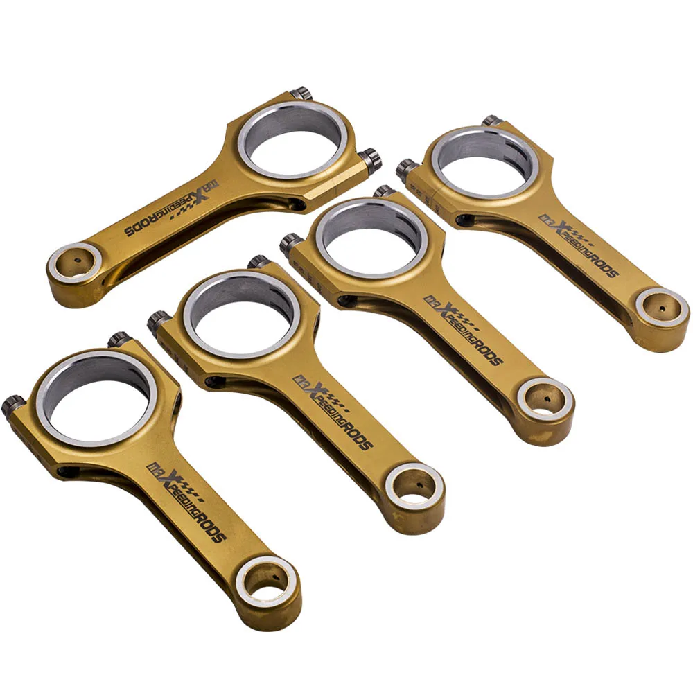 

5x Titanizing Conrods Connecting Rods for VW Golf Gti 1.8T 225 2.0 16V 20V 144mm for Audi A3 A4 A6 S4 TT 1.8 Turbo ARP bolts