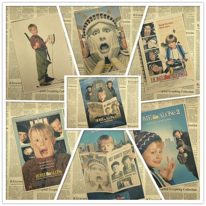 Постер из крафт бумаги для домашнего кино Настенная Наклейка бара кафе живопись