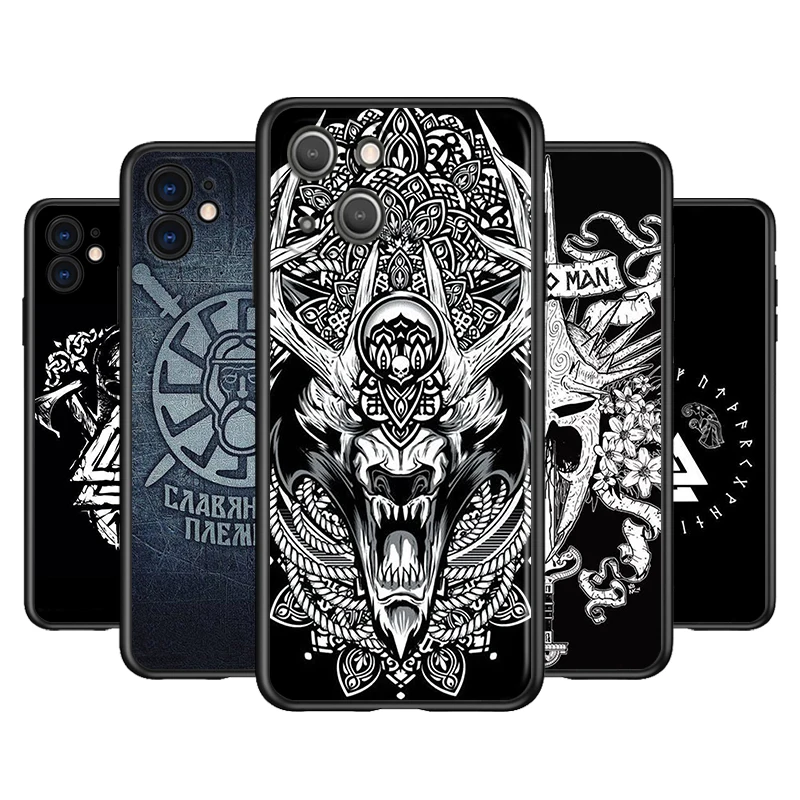 

Viking Vegvisir Odin Nordic Silicone Cover For Apple IPhone 13 12 Mini 11 Pro XS MAX XR X 8 7 6S 6 Plus 5S SE Phone Case