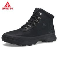 humtto snow ankle boots waterproof rubber winter boots leather work safety shoes mens luxury designer hiking sneakers for men