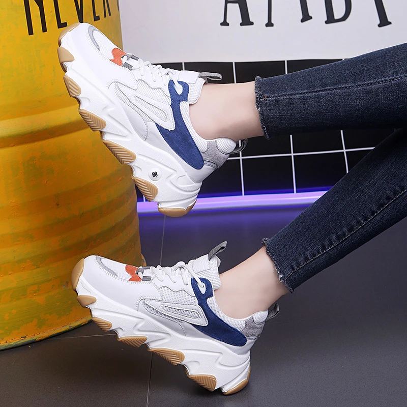 Женские кроссовки Ulzzang модная весенняя повседневная обувь смешанных цветов