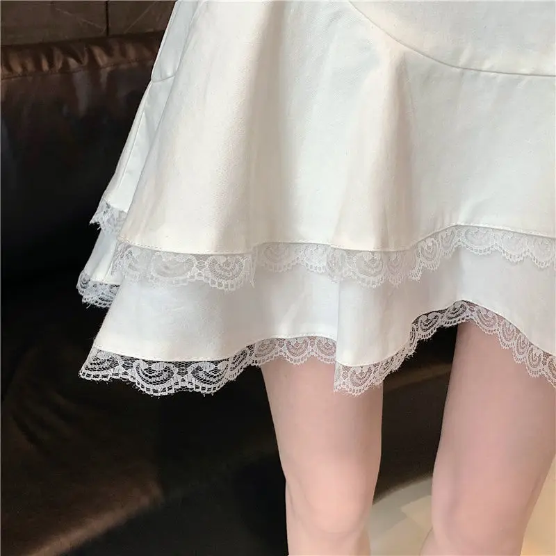 

Skirts Women Lace A-Line Office Ladies Hot Sale Comfortable Mujer Ulzzang Design All-match Fashionable Sweet Girls Casual Retro
