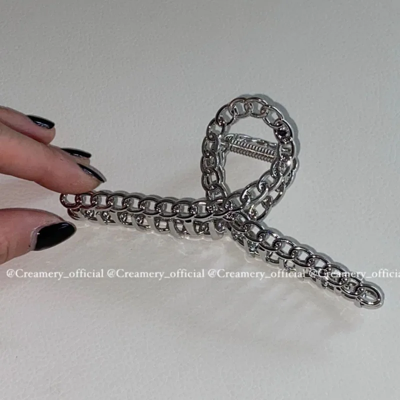 

Korean version of the bamboo joint bright surface cross gripping clip wild super A out shark chuck hair device back head clip