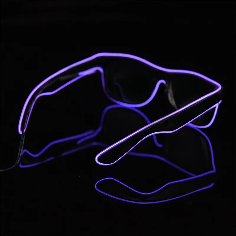 Мигающий светодиодный светильник EL Wire вечерние светящиеся очки новинка подарок