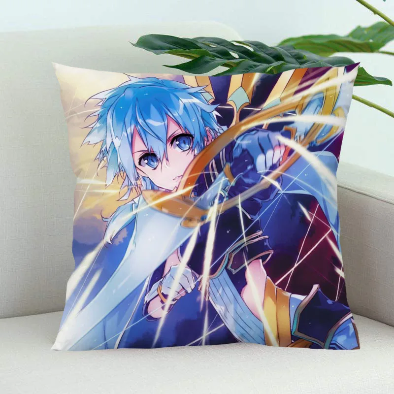 

Sword Art Online наволочка для подушки в спальню искусственная наволочка квадратные искусственные Сатиновые мягкие чехлы