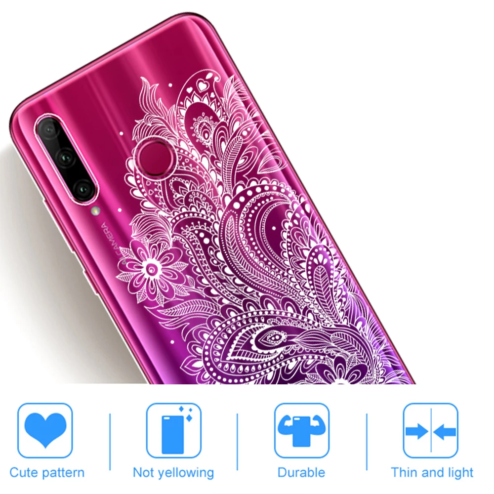 Белый пикантный силиконовый чехол с цветочным кружевом для Huawei Honor 30 10i 20i 9 9X 8X Mate 10