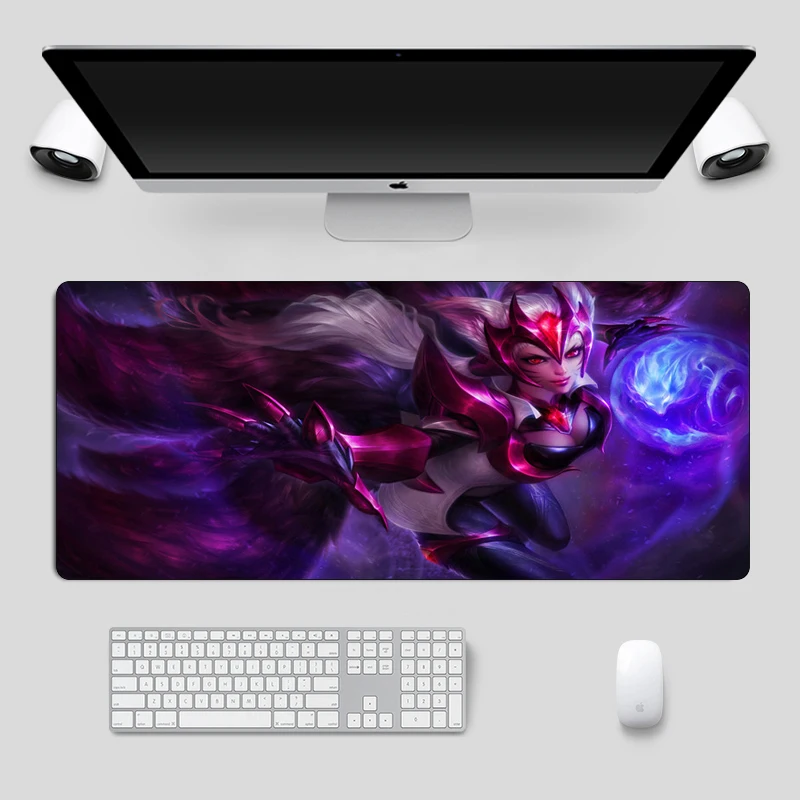 Большой игровой коврик для мыши Ahri Skins 70x30 см прочная резиновая компьютерная
