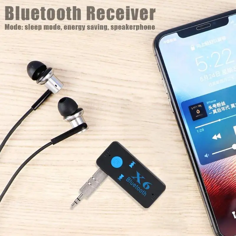 Горячая Распродажа Bluetooth приемник износостойкая X6 Мини 3 5 мм Jack AUX Беспроводной