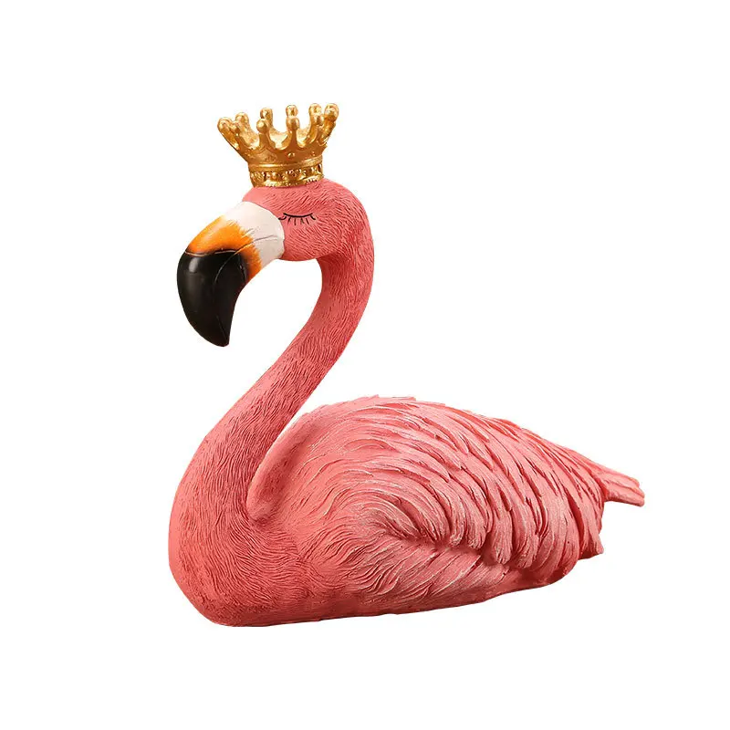 

The ancient master flamingo INS wind Nordic home decoration resin decorations medium creative soft decoration decorations