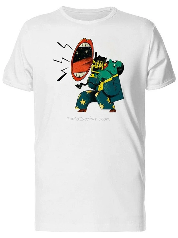 

Funny Abstract Man With Trumpet Men'S Tee -Image By Streetwear Tee Shirt