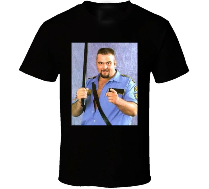 Wwf Большой Босс человек винтажный Ретро принт борцовка Классическая футболка