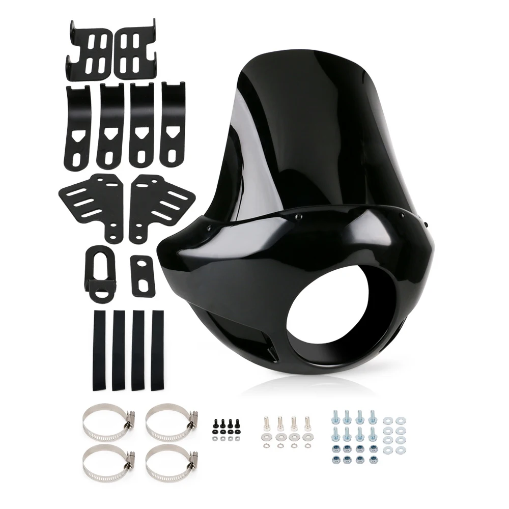 

Универсальный обтекатель для лобового стекла мотоцикла 35-49 мм подходит для harledyne Fat Bully 883 1200 защита для фары