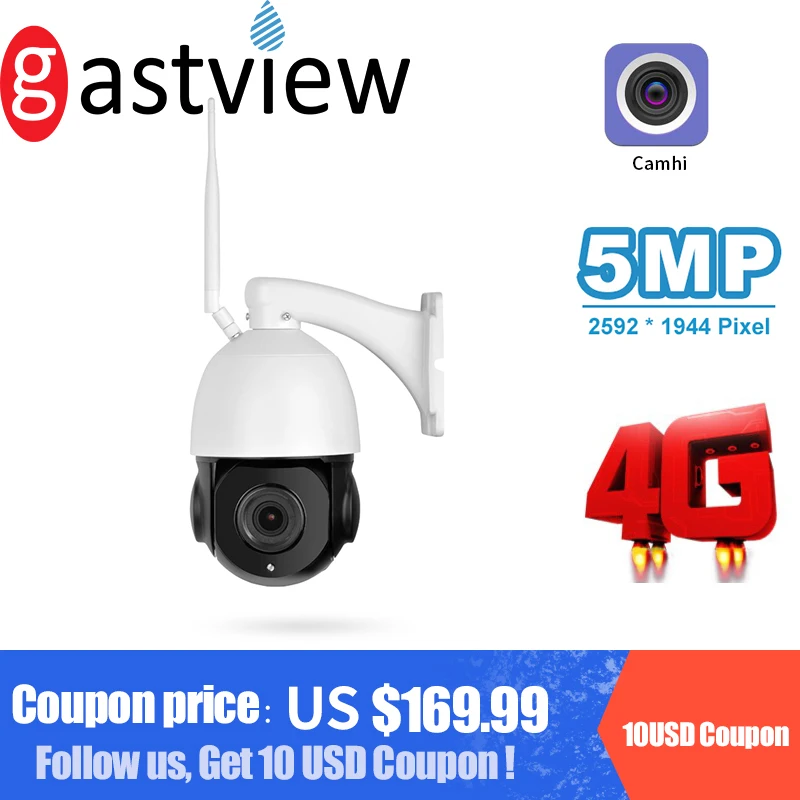 [5MP 5X $10 Скидка $129] 5MP 3G/4G двухстороннее аудио оптический зум WIFI скоростная