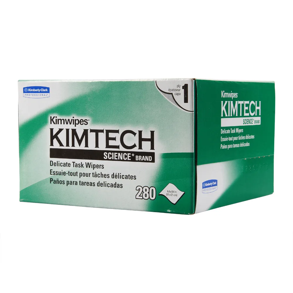 

Factory Price 280 PCS KIMTECH Kimwipes Fiber cleaning paper packes kimperly wipes Optical fiber wiping paper USA Import