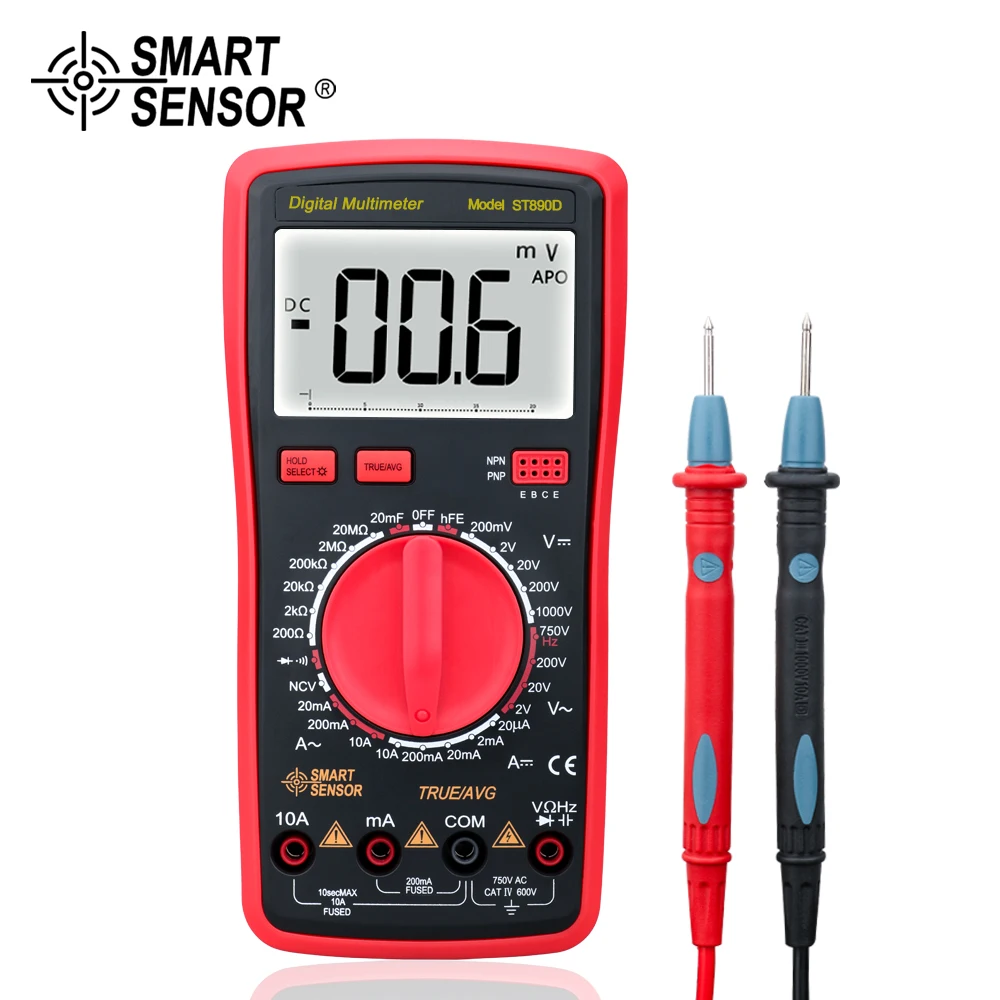 

Digital Multimeter NCV Ammeter Voltmeter True RMS AC DC Capacitance Resistance Ohm Tester Backlight Flashlight LCD Multimetro