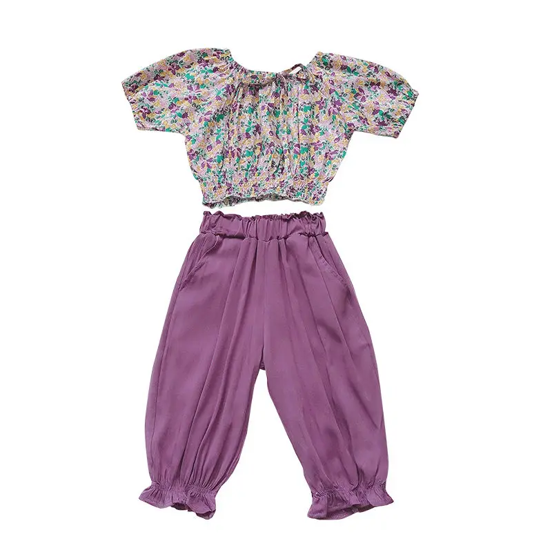 

Girls Baby Set Girls Outfits Clothes New Children's Baby Sling T-shirt + Pants Two-piece Set Kids Baby Girls Outfits Clothes