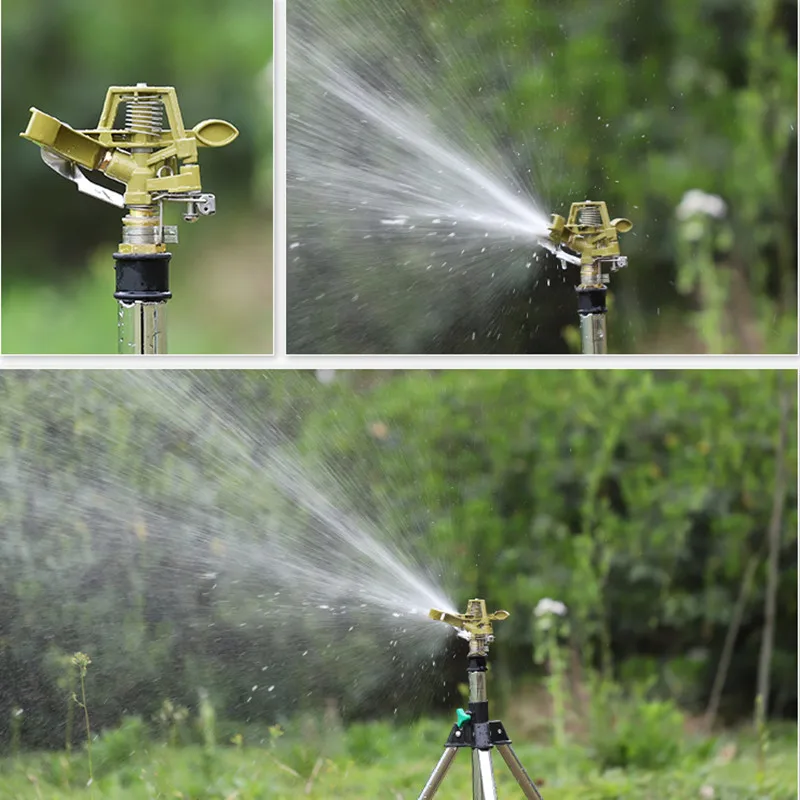 1/2“ 3/4" Zinc Alloy Impact Sprinkler Head With Plastic Stake Perfect for Watering Large Gardens Accessories | Дом и сад