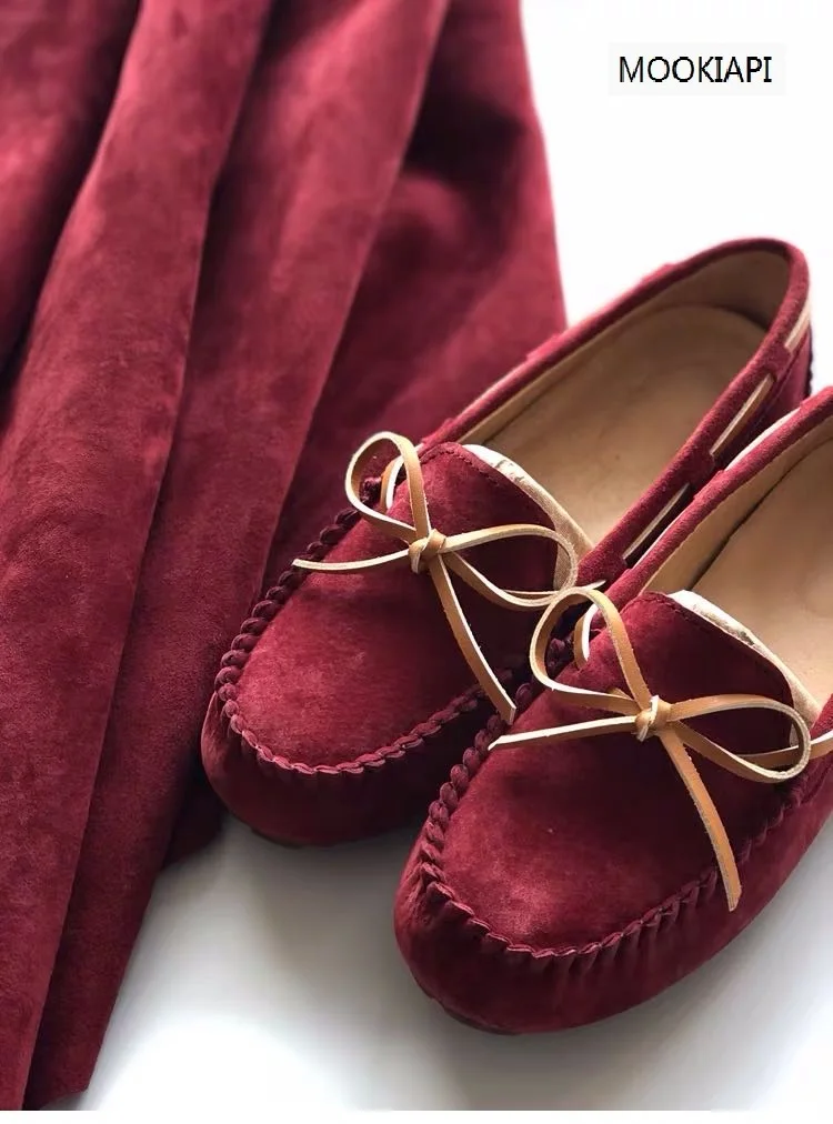 OOKIAPI/Новое поступление повседневная женская обувь женские лоферы из натуральной