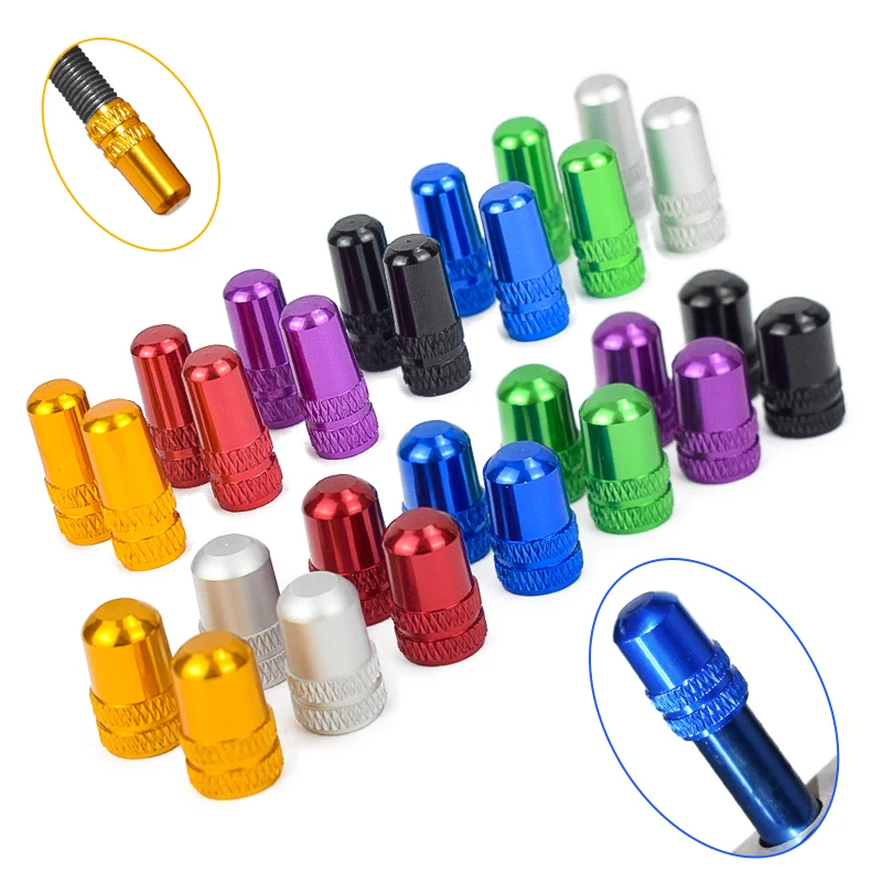 

4/8pcs Aluminum Alloy Bicycle Tire Presta Valve Cap Bike Covered Protector Road MTB Tyre Dustproof AV/FV Valve Bike Accessories
