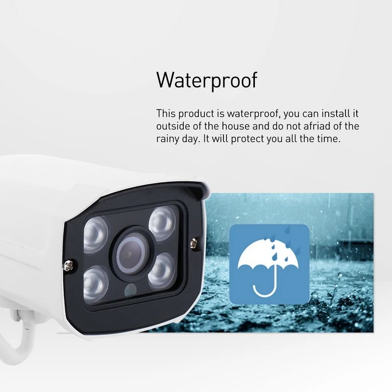 H.265 WIFI 3 мегапиксельная/1080P Водонепроницаемая цилиндрическая ip камера 4 ряда