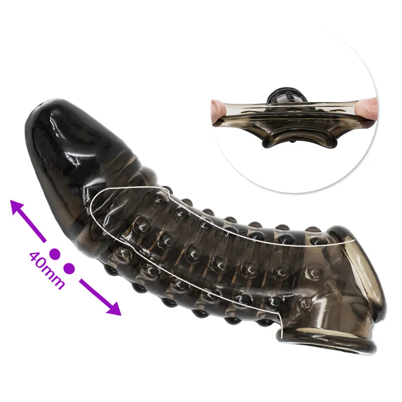 Мужской многоразовые насадки на пенис рукав яичка бондаж петух удлинитель