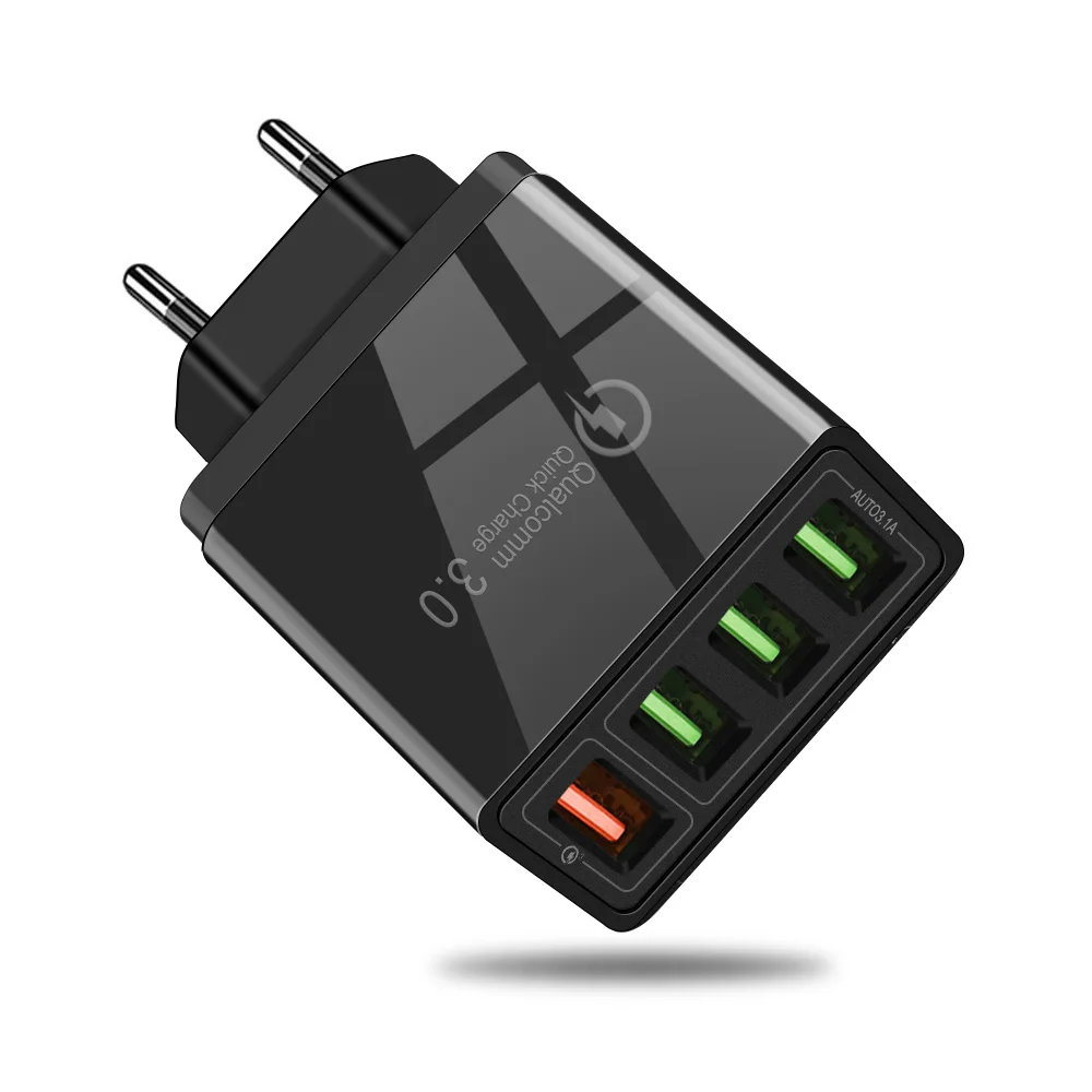 Мощное зарядное устройство для Iphone, быстрая зарядка 3,0, двойное Usb зарядное устройство, 2А, дорожное Usb зарядное устройство, адаптер для samsung, Xiaomi, 18 Вт, зарядное устройство