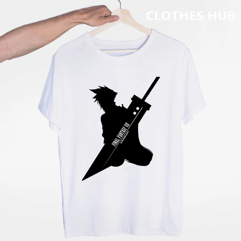 Blue Final fantasy футболки модные мужские и женские Топы футболка с коротким рукавом унисекс футболка - Color: Blue