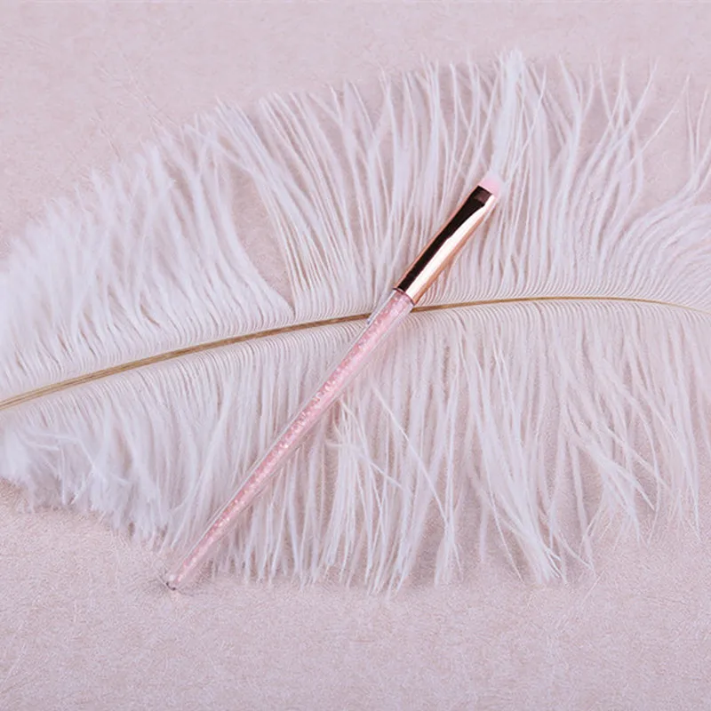 1 шт. профессиональная коническая кисть для бровей розовая/Золотая угловая