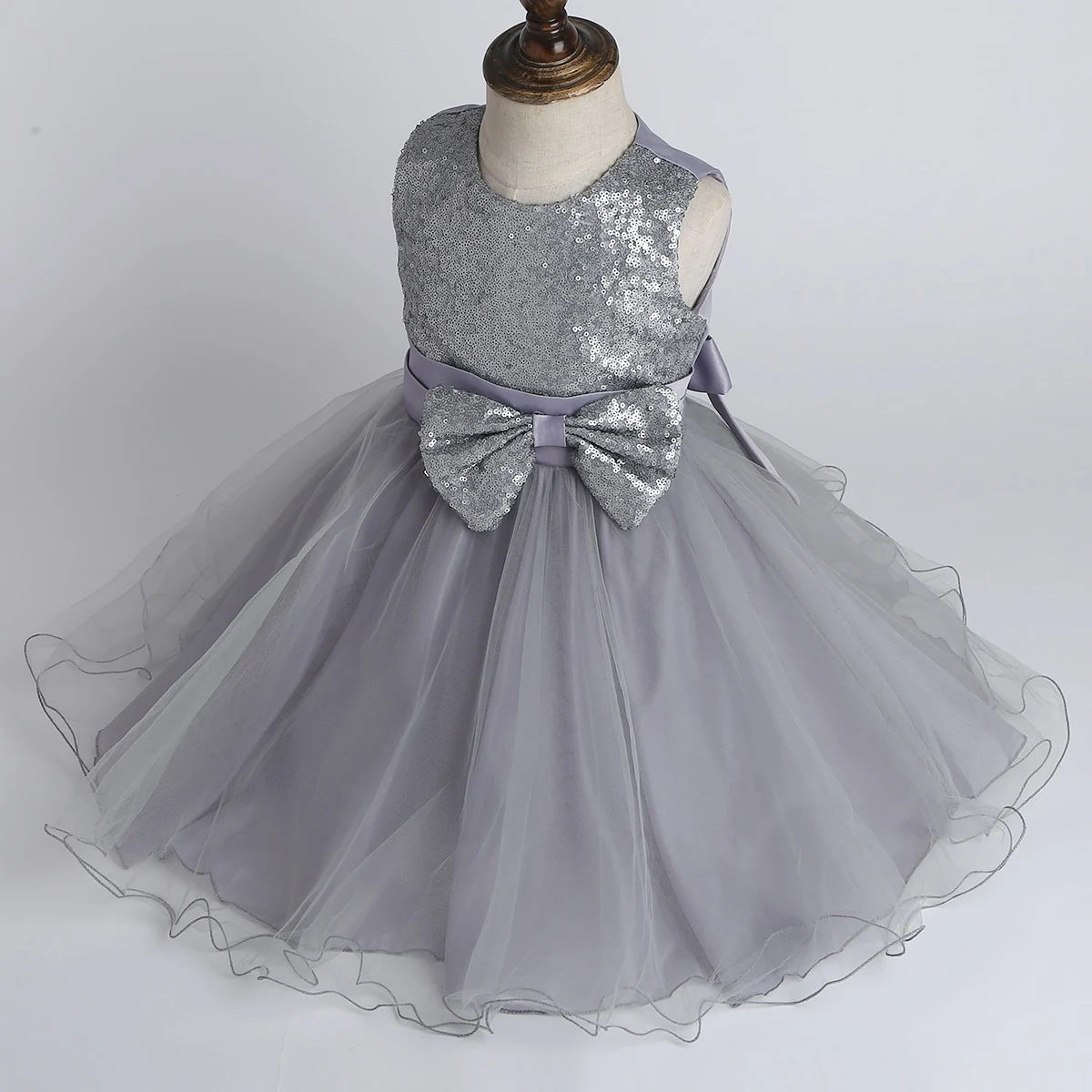 IEFiEL/летнее платье с цветочным узором для девочек; vestido infantil; платье с цветочным рисунком, расшитое блестками и бантом; нарядное платье принцессы с фатиновой юбкой для девочек на день рождения