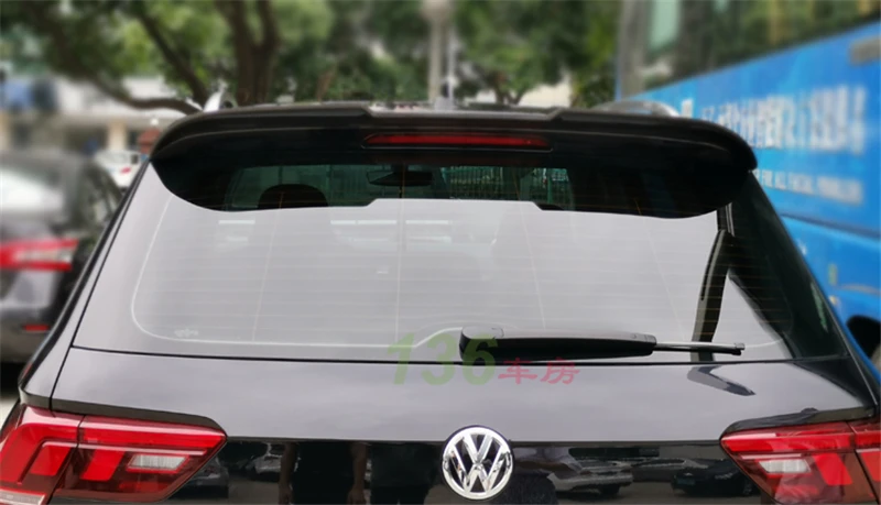 Применение для Volkswagen new Tiguan, спойлеры на крышу кабины 18 19 лет глянцевое углеродное волокно для заполнения полостей/frp зад крыш крылатых votex аксессуары для стайлинга