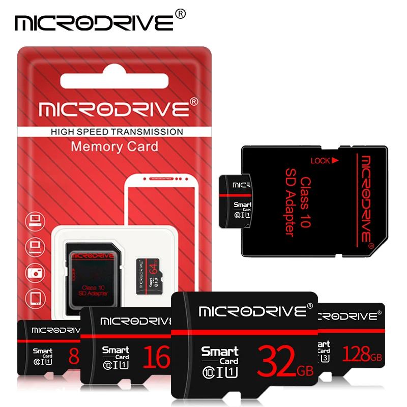 Черная карта памяти, карта micro sd, 4 ГБ, 8 ГБ, 16 ГБ, 32 ГБ, 64 ГБ, 128 ГБ, карта памяти, карта sd с адаптером