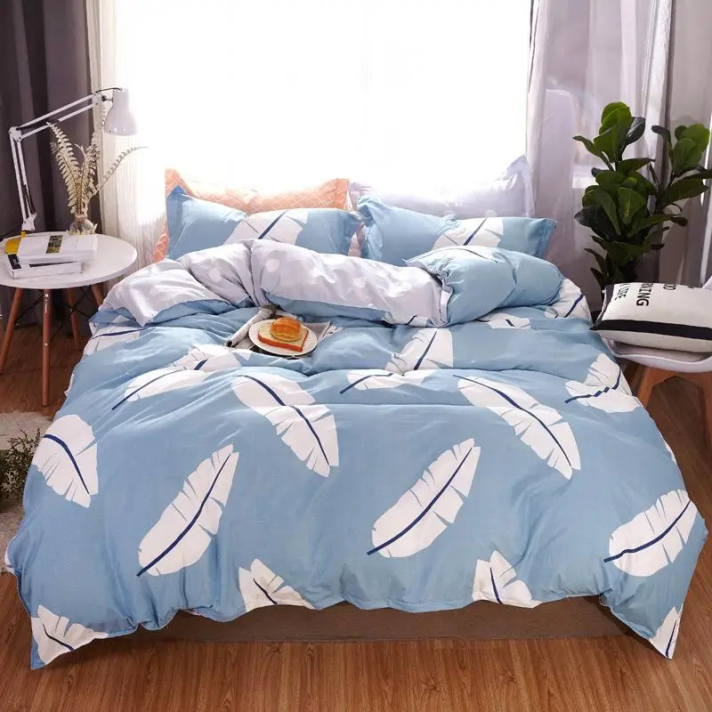 3/4 шт. Постельное белье Твин Queen двуспальная Размеры (пододеяльник простынь и