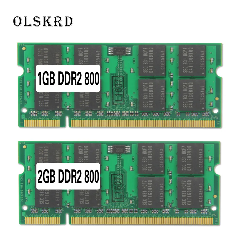 

Olskrd Laptop memory 1GB 2GB DDR2 800MHz PC2-6400 DDR 2 2G notebook memory Laptop RAM SODIMM for intel amd