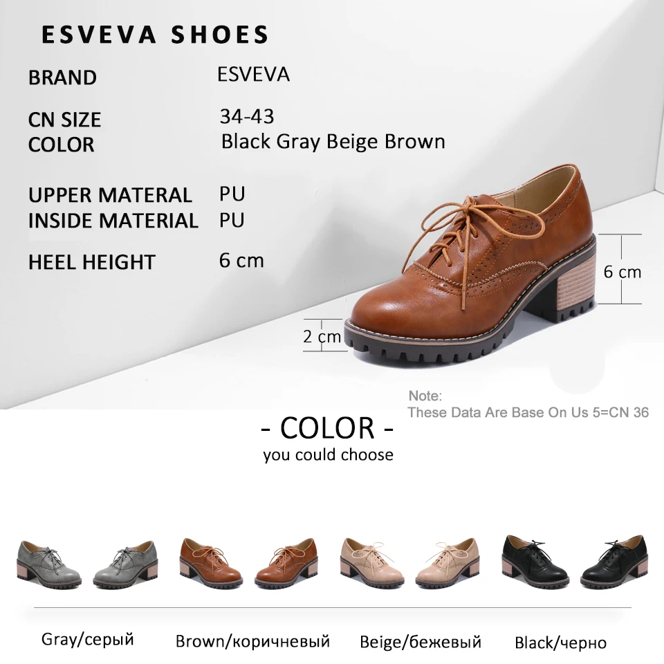 Женские туфли лодочки на шнуровке ESVEVA черные повседневные платформе 2 см с