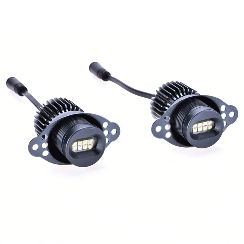 2pcs 160w LED Headlight Angel Eyes Bulb Halo Ring Lamp DRL Marker Canbus No error White For BMW E90 E91 328i 335i 2009-2011 LCI - купить по