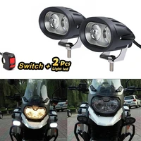 2x 4 motorcycle truck atv led spot lights headlight fog front head lamp with switch