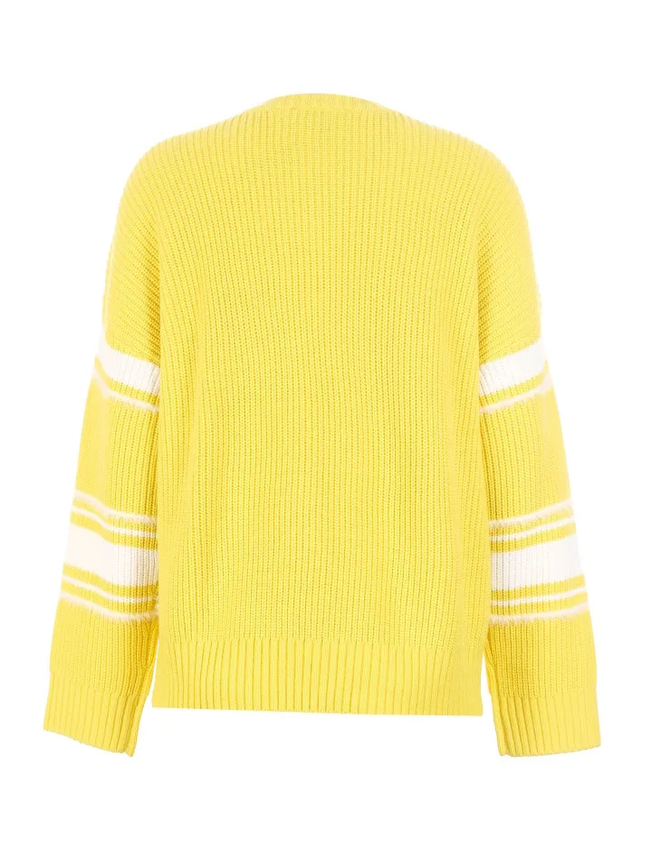 Vero Moda женский свитер в полоску с круглым воротником на осень и зиму | 318413593