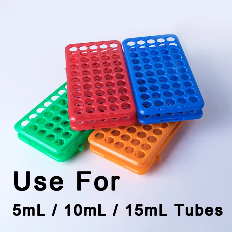 Plastic Test Tube Rack Holder Use for 5mL / 10mL / 15mL Laboratory Test Tubes Box Centrifuge Tube Rack , 1 Piece