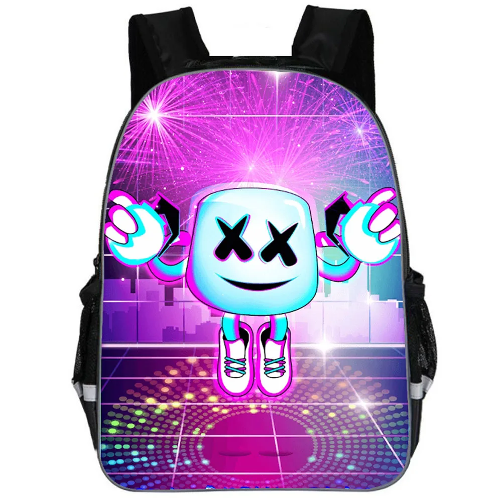 school bag 1 pcs Школьный рюкзак для детей Marshmello сумка Молодежный большой школьный рюкзак для мальчиков/девочек Детский Рюкзак Bookbag - Цвет: school bag 1 pcs